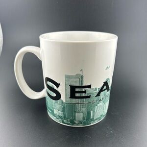 Starbucks 2002 "Seattle The Emerald City" Skyline Series coffee mug.